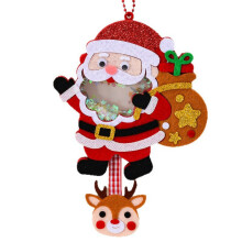 Portachiavi a dondolo in tessuto non tessuto, idea regalo di Natale.
