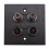 86 Type Speaker Wall Plate Banana Jack Audio Wall Socket Panel Home Theater Speaker Binding Post Wall Outlet Black 1
