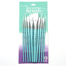 ZhuTing Conjunto de 10 Pincéis para Pintura Facial, com Cerdas de Nylon, Ideais para Pintura Acrílica, Aquarela e Óleo. Perfeito para Artistas e