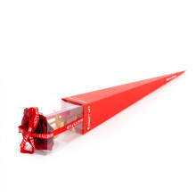 Scatola triangolare con torcia di rose in lamina d'oro, bouquet singolo, regalo di San Valentino Qixi, regalo di apertura