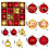 42 Sets bemalter Weihnachtskugeln in Geschenkboxen, 3 cm/6 cm große Christbaumkugeln 1