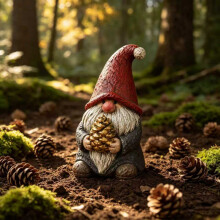 Kreative Weihnachts-Tischdekoration aus Kunstharz: Eichhörnchen-Kiefernzapfen, kleines Geschenk für Senioren