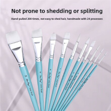 ZhuTing Conjunto de 10 Pincéis para Pintura Facial, com Cerdas de Nylon, Ideais para Pintura Acrílica, Aquarela e Óleo. Perfeitos para Artistas e