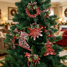 Christmas Tree Decorations Christmas Reindeer Snowflake Hanging Ornaments Christmas PS Accessories Christmas