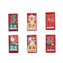 Regali di Natale Giocattoli per bambini Calendario in legno Ornamento da scrivania Babbo Natale Albero di Natale