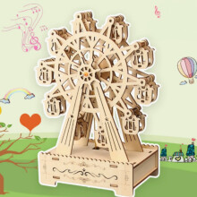 Materiali per realizzare un carillon fonografo fai da te in legno, ornamento fatto a mano, carillon vintage
