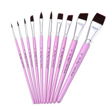 ZhuTing Conjunto de 10 Pincéis para Pintura Facial, com Cerdas de Nylon, Ideais para Pintura Acrílica, Aquarela e Óleo. Perfeito para Artistas e