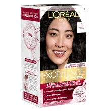 L'Oreal Paris Excellence Crème Hair Color, 1 Black, 1 Count