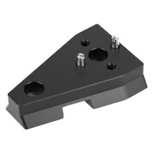V Lock Wedge Plate with 1/4"-20 Anti-Twist Accessory Mount, Quick Release Dovetail Base for Camera Rig
