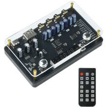 Multifunctional Audio Switcher TYPE-C 5V Power Supply  U Disk USB Sound Card 3.5MM AUX Switcher with Remote