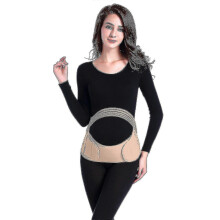 (L, Skin) 3 in 1 Pregnancy Support Belt - Soft Stretchable Maternity Belt for Back Pain Relief & Comfort