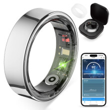 COLMI R09 Smart Ring Women Men,body temperature&Sleep monitor(Sliver,10)