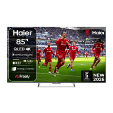 Haier S90GUF 85" QLED Smart TV with Fire TV, Freely, AI Picture Quality, Sound by KEF, Dolby Atmos, MEMC, Gaming Accelerator, Bluetooth, HDMI 2.1