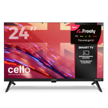 Cello C24RKH 24 Inch Smart Roku TV, HD Ready LED, Freely Built-in, Freeview HD & Freesat, Voice Remote, Phone Mirroring, 3 x HDMI, Netflix, Disney+, B