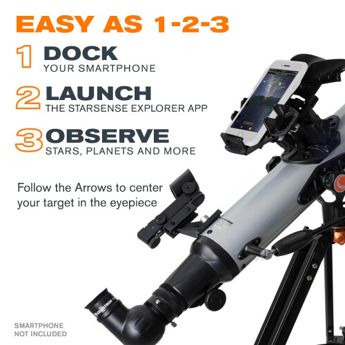 Celestron Celestron StarSense Explorer LT 80AZ Smartphone Guided Refractor Telescope 1