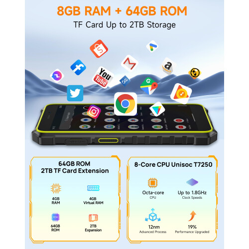 Ulefone Ulefone RugKing 2 Pro Rugged Smartphone, Android 16 Rugged Mobile Phones 2