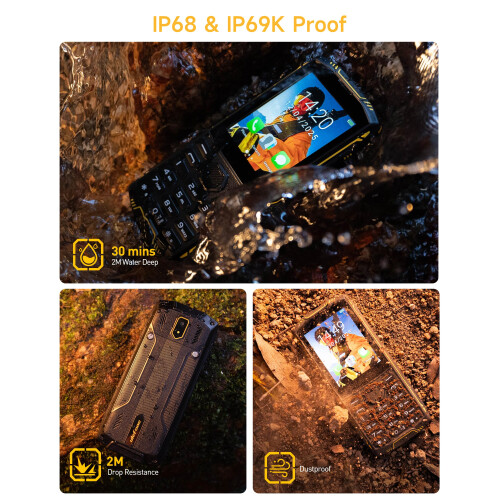 Ulefone Armor Mini 5 Rugged Feature Phone with WhatsApp,2.8'' Touch Screen,2500mAh 2