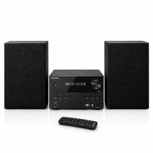 Roxel Play Compact Complete Stereo Micro Hi-Fi System, CD Player, FM/DAB/DAB+, 20W Bookshelf Speaker System with CD Player, Wireless BT, Crystal Clear