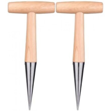 SAFIGLE 2-Piece Hand Garden Planter Set, Polished Surface Seeding & Planting Tool, Robust Soil Digging Equipment for Precise Garden Work