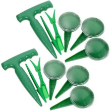 KHBUAB 2-Pack Garden Tool Set 6 Pieces, Ergonomic Handle Plastic Gardening Kit for Vegetable and Flower Planting, Indoor Outdoor Use