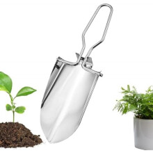 Garden Trowel Stainless Steel Folding Shovel | Small Hand Spade for Planting Transplanting Digging Soil Preparation | Garden Tool