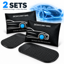 2 PCS Reusable Car Dehumidifier Bags with Non-Slip Mats for Home