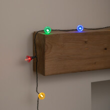 11.8m 80 LED Retro Petal Christmas String Lights in Multi-Coloured