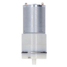Microbomba de aire eléctrica neumática de diafragma con transmisión mecánica por vacío, 1 puerto, 370 W, color blanco, 6 V CC.
