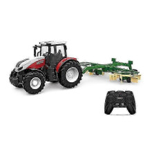 Tractor RC 1/24 con luz LED, vehículo de ingeniería agrícola, tractor de aleación 2.4G, modelo de camión, simulador agrícola, juguete p