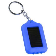 Torcia Solare Portachiavi - Luce UV Viola e Bianca, Torcia LED Ricaricabile Portatile Blu