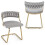 Costway 2PCS Velvet Upholstered Dining Chairs Kitchen Accent Chairs 1