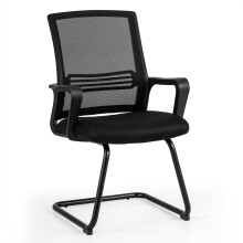 Mesh Mid Back Office Computer Desk Chair Lumbar Support Sled Base