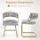 Costway 2PCS Velvet Upholstered Dining Chairs Kitchen Accent Chairs 3