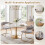 Costway 2PCS Velvet Upholstered Dining Chairs Kitchen Accent Chairs 11