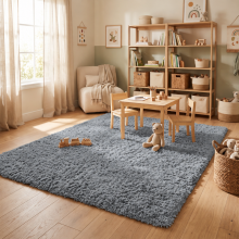 (Grey, 140x200) Large Living Room Rugs Non Slip Area Rug Hallway Runner Rug Kitchen