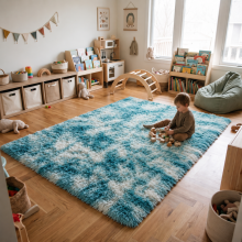 (Tye Dye Teal, 160x230) Large Living Room Rugs Non Slip Area Rug Hallway Runner Rug Kitchen