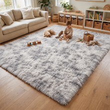 (Tye Dye Light Grey, 200x290) Large Living Room Rugs Non Slip Area Rug Hallway Runner Rug Kitchen