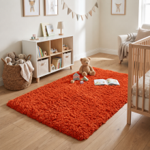 (Rust, 80x150) Large Living Room Rugs Non Slip Area Rug Hallway Runner Rug Kitchen