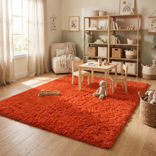 (Rust, 140x200) Large Living Room Rugs Non Slip Area Rug Hallway Runner Rug Kitchen