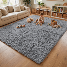 (Grey, 200x290) Large Living Room Rugs Non Slip Area Rug Hallway Runner Rug Kitchen