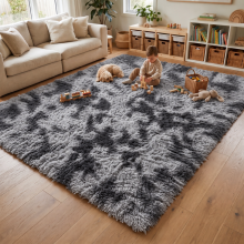 (Tye Dye Grey, 200x290) Large Living Room Rugs Non Slip Area Rug Hallway Runner Rug Kitchen