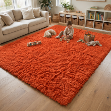 (Rust, 200x290) Large Living Room Rugs Non Slip Area Rug Hallway Runner Rug Kitchen