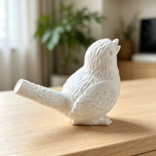 (White) [White Water Bird] 10/5/1 White Water Bird Sound Whistles | Just Add a Small Amount of Water to Produce Clear and Realis