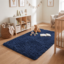 (Navy, 80x150) Large Living Room Rugs Non Slip Area Rug Hallway Runner Rug Kitchen