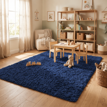 (Navy, 140x200) Large Living Room Rugs Non Slip Area Rug Hallway Runner Rug Kitchen