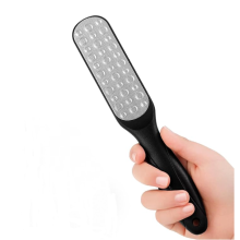 (black) Double - Sided Stainless Steel Foot File | Professional Pedicure Tool for Callus, Dead Skin & Cracked Heel Removal