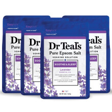 Dr Teal's Sale di Epsom Pura, Rilassati e Dormi con Lavanda, 3 lb (Confezione da 4)
