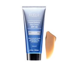 Dr. Denese SPF 40 Defense Day Cream (Natural) 6 oz - Tinted Moisturizer and Daily Sunscreen for Radiant Hydrated Skin - BB Cream with Antioxidants for
