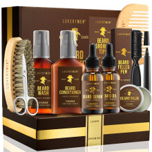 LOVERY Ultimate Baardverzorgingsset - 12-delig Complete Grooming Set in Cedarwood