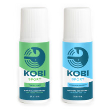 Kobi Deodorant for Teens, Kids, Boys, Girls - Natural, Aluminum-Free, Hypoallergenic, Sport Strength - Fresh Variety 2-Pack